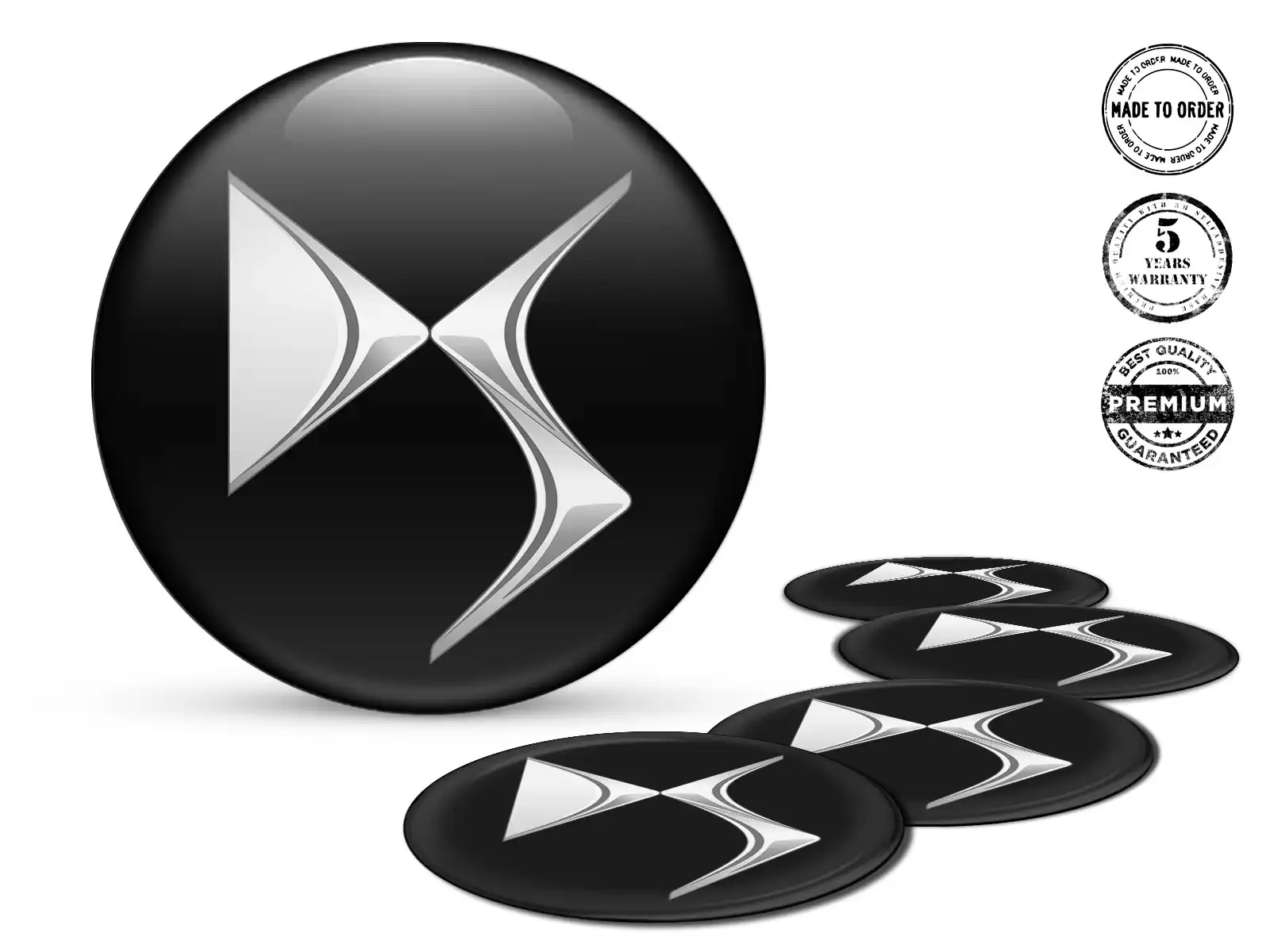 Citroen Wheel Emblem Edition Premium Domed Stickers